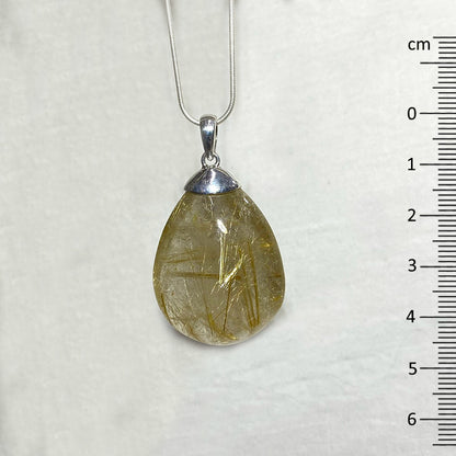 Teardrop Rutilated Quartz Pendant