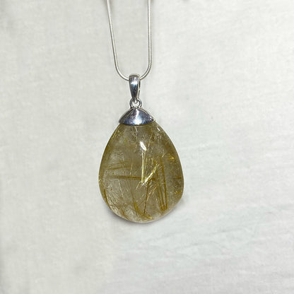 Teardrop Rutilated Quartz Pendant