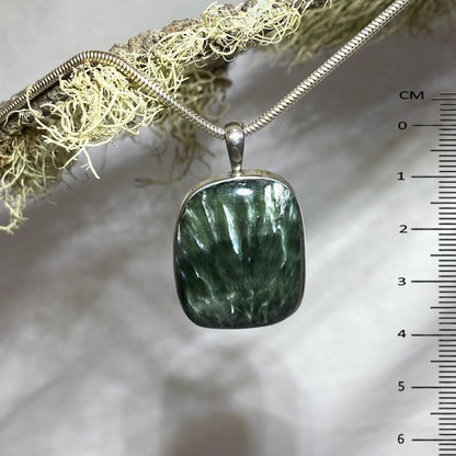 Square Shaped Seraphinite Pendant