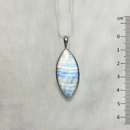 Marquise Shaped Blue Scheelite Pendant