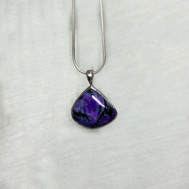 Freeform Sugilite Pendant