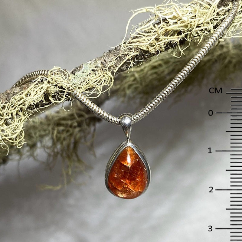 Teardrop Sunstone Pendant