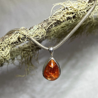 Teardrop Sunstone Pendant