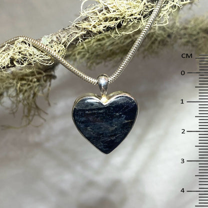 Heart Shaped Black Tourmaline Pendant