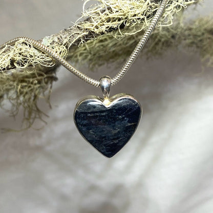 Heart Shaped Black Tourmaline Pendant