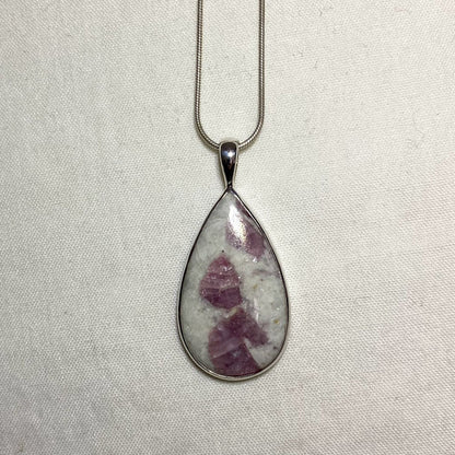 Teardrop Tourmaline In Quartz Pendant