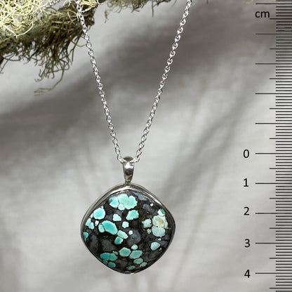 Diamond Shaped Tibetan Turquoise Pendant
