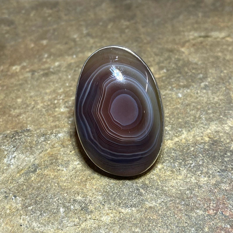 Botswana Agate Ring- Size 8