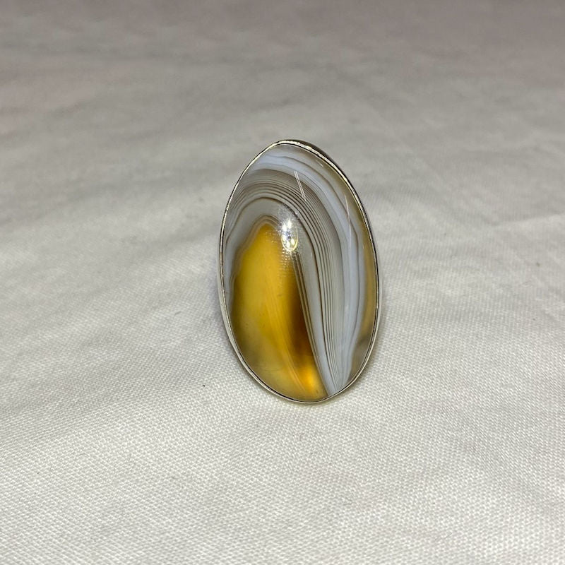 Botswana Agate Ring- Size 8