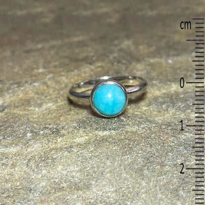 Round Amazonite Ring- Size 8
