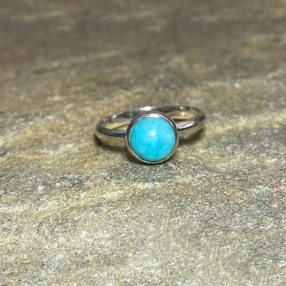 Round Amazonite Ring- Size 8