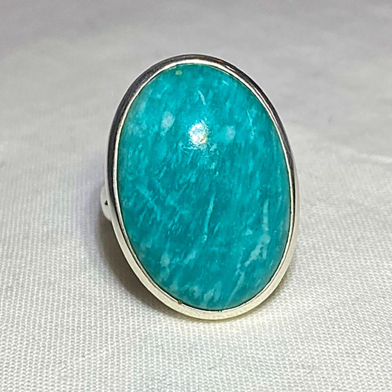 Oval Amazonite Ring- Size 9.5