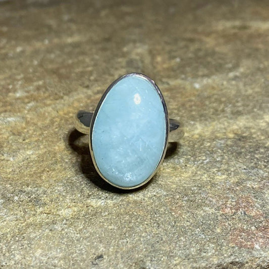 Oval Aquamarine Ring- Size 8