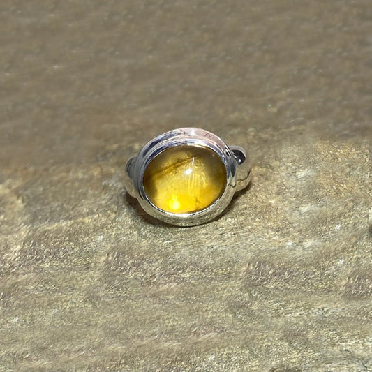 Oval Citrine Ring- Size 7.5