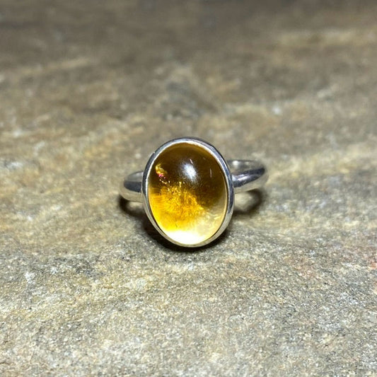 Oval Citrine Ring- Size 6