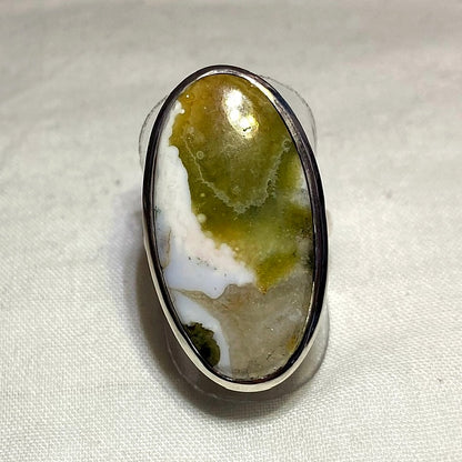 Oval Ocean Jasper Ring- Size 9