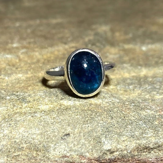 Oval Ocean Kyanite Ring- Size 6