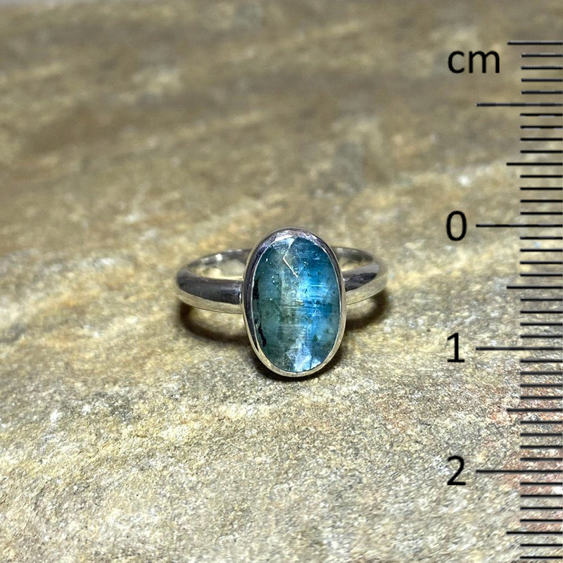Faceted Oval Australian Kyanite Ring- Size 8