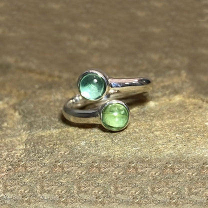 Combination Green & Emerald Kyanite Ring- Size 8