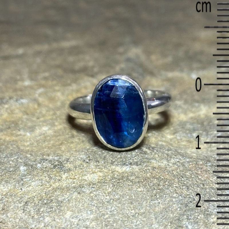 Faceted Oval Kyanite Ring- Size 8