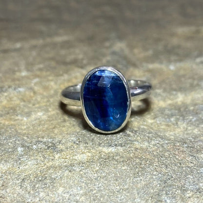 Faceted Oval Kyanite Ring- Size 8