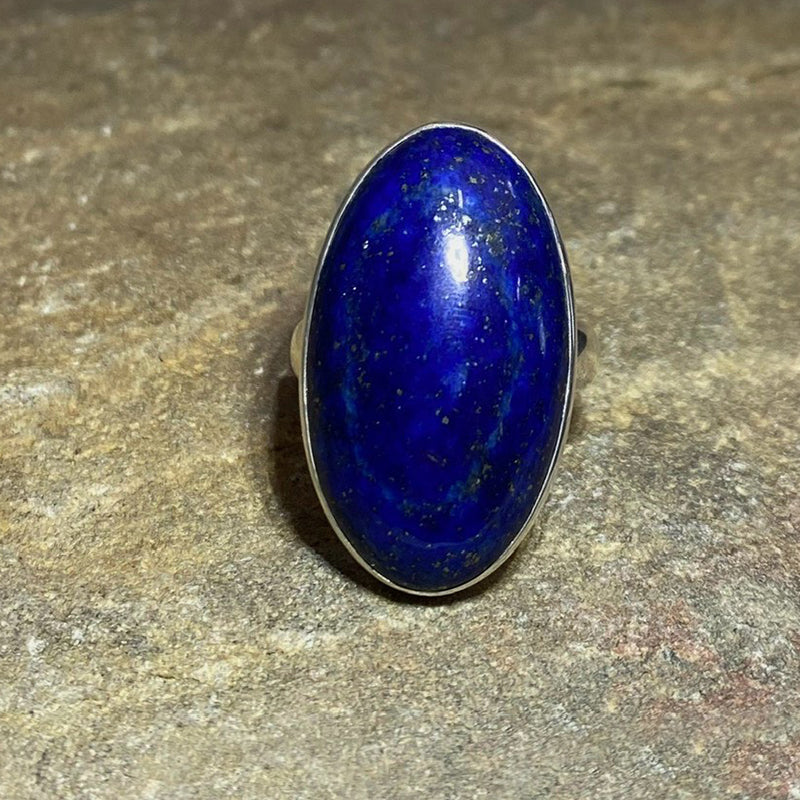 Oval Lapis Lazuli Ring- Size 9.5