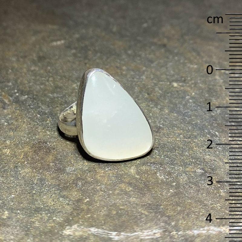 Moonstone Opaque Ring - Size 9