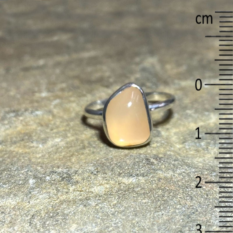 Freeform Moonstone Ring- Size 8
