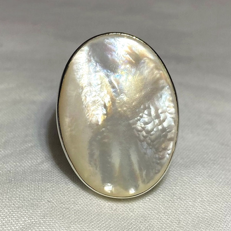 Oval Mother Of Pearl Ring- Size 9.5