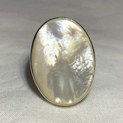 Oval Mother Of Pearl Ring- Size 9.5