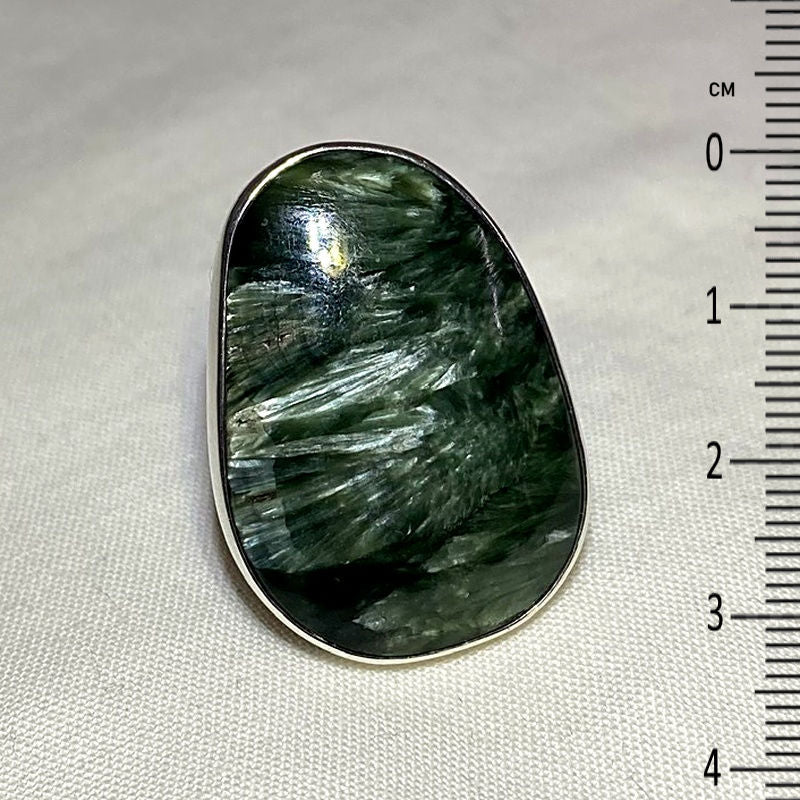 Freeform Seraphinite Ring- Size 8