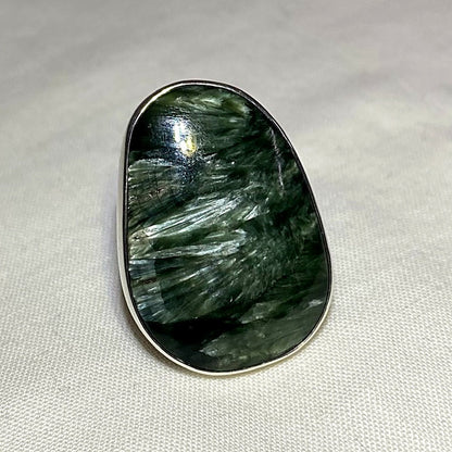 Freeform Seraphinite Ring- Size 8