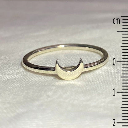 Sterling Silver Crescent Moon Ring