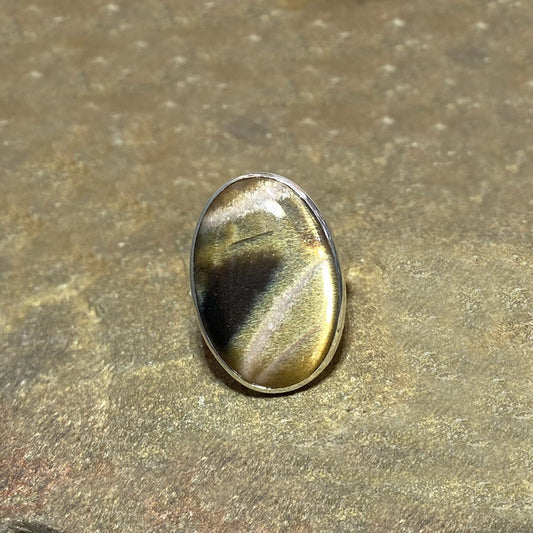 Oval Sunstone Ring- Size 8
