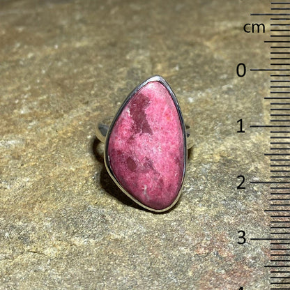 Freeform Thulite Ring- Size 8