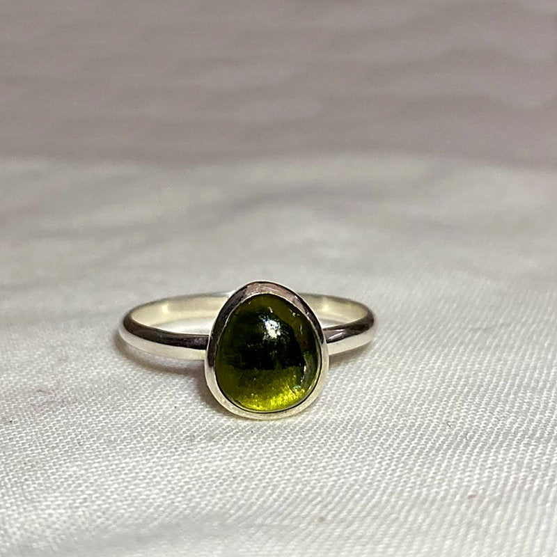 Green Tourmaline Ring- Size 8