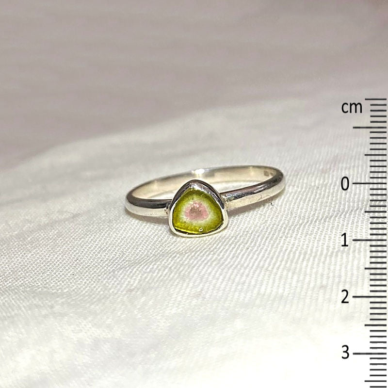 Watermelon Tourmaline Ring- Size 8.5