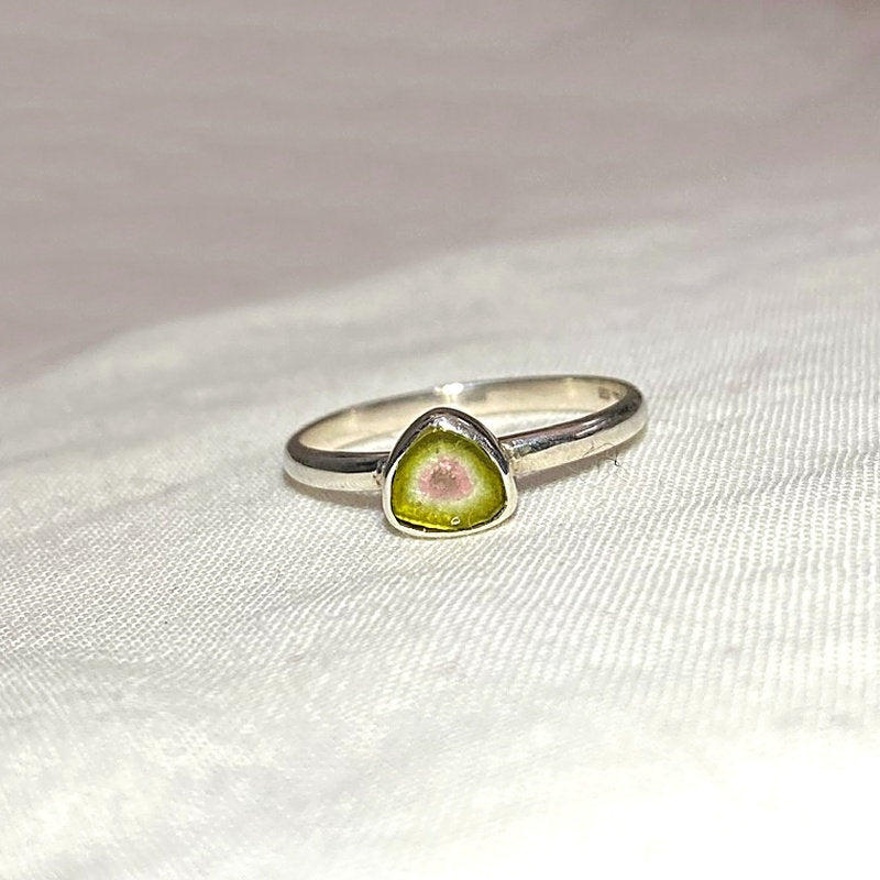 Watermelon Tourmaline Ring- Size 8.5
