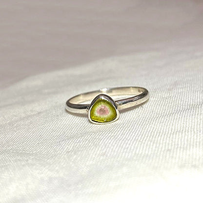 Watermelon Tourmaline Ring- Size 8.5