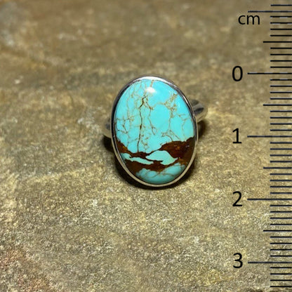 Oval Arizona Turquoise Ring- Size 7