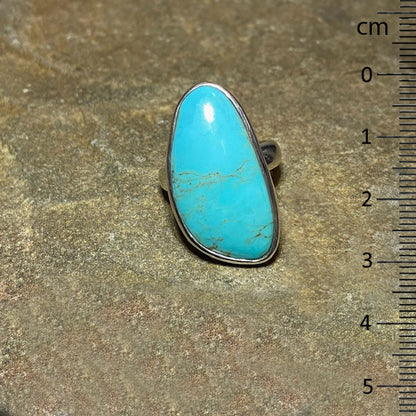 Freeform Arizona Turquoise Ring- Size 8.5