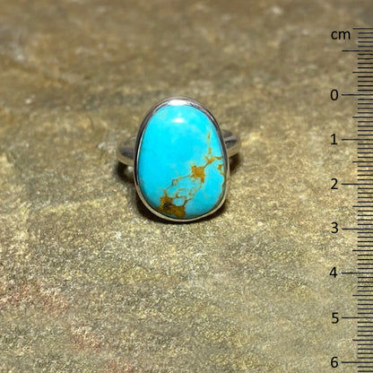 Oval Arizona Turquoise Ring- Size7