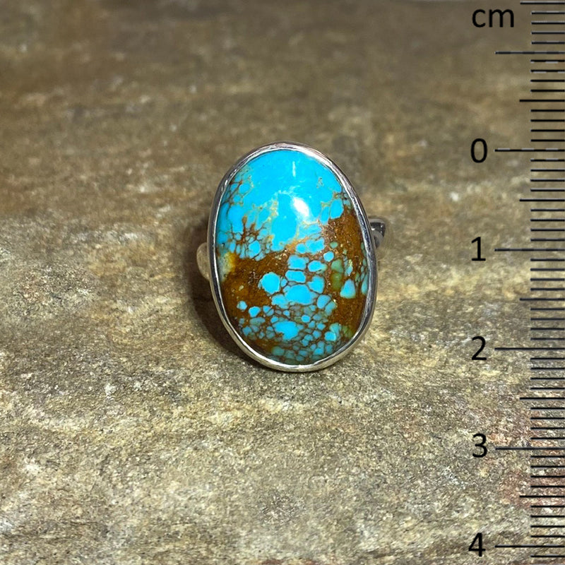 Oval Arizona Turquoise Ring- Size 8.5