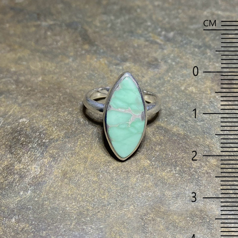 Leaf Shaped Variscite Ring- Size 8