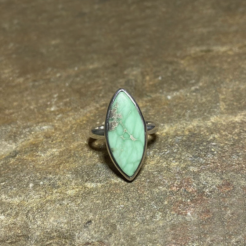 Leaf Shaped Variscite Ring- Size 8