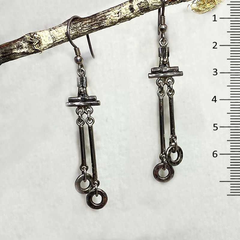 Sterling Silver Mapuche Earrings