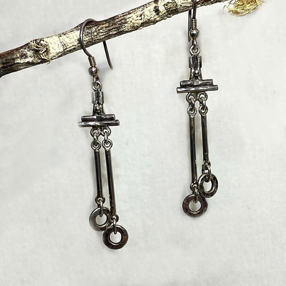 Sterling Silver Mapuche Earrings