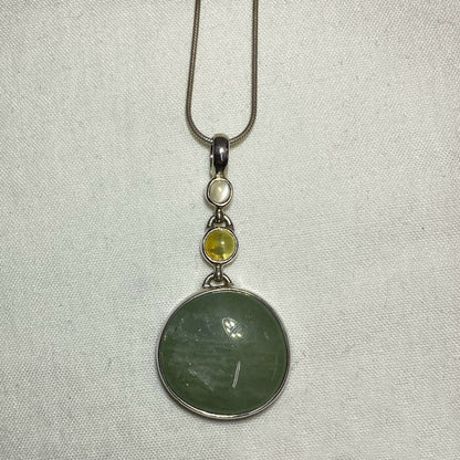 Combination Moonstone, Heliodor & Beryl Pendant