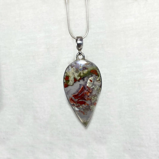 Pear Shaped Opal Wood Pendant