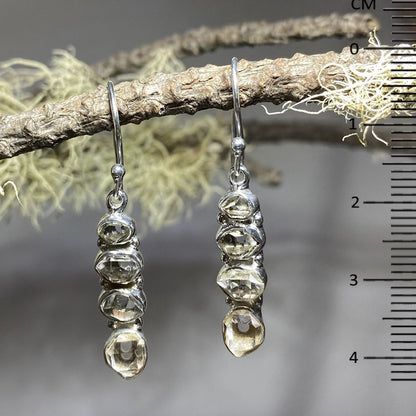 Long Herkimer Diamond Earrings